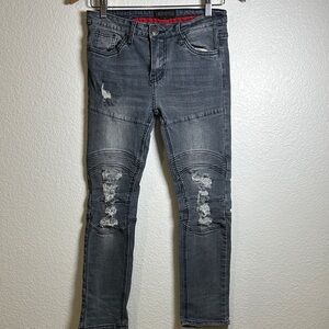 Kids' Distressed Gray Jeans